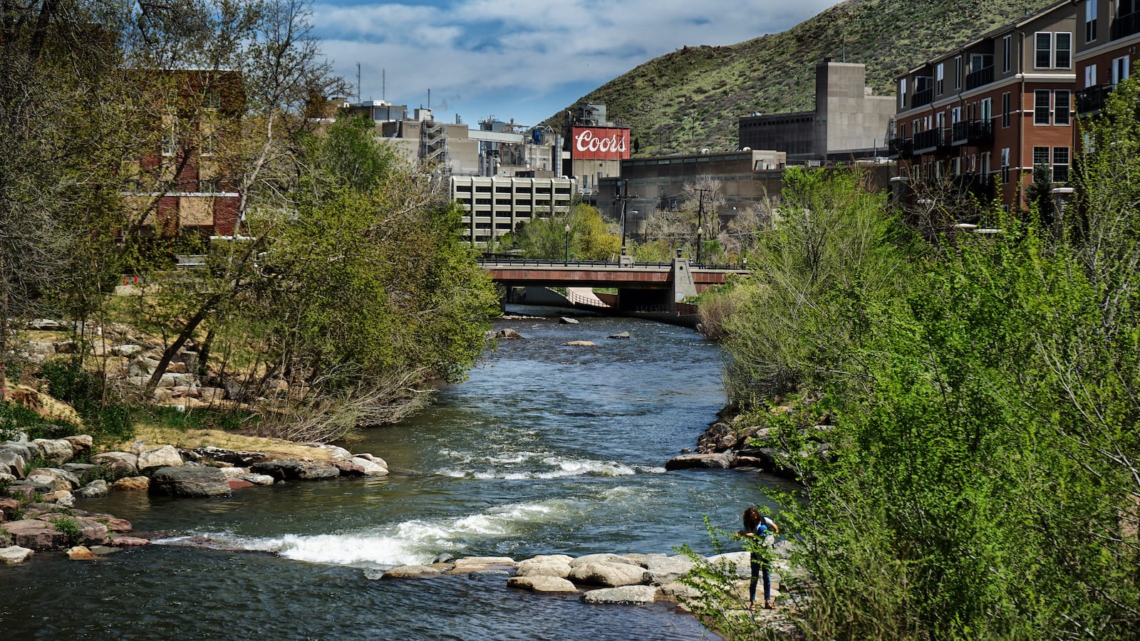 Clear Creek leading into Coors Brewery in Golden, CO